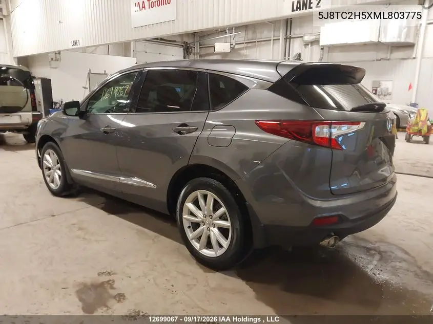 2021 ACURA RDX VIN 5J8TC2H5XML803775 — фото 3