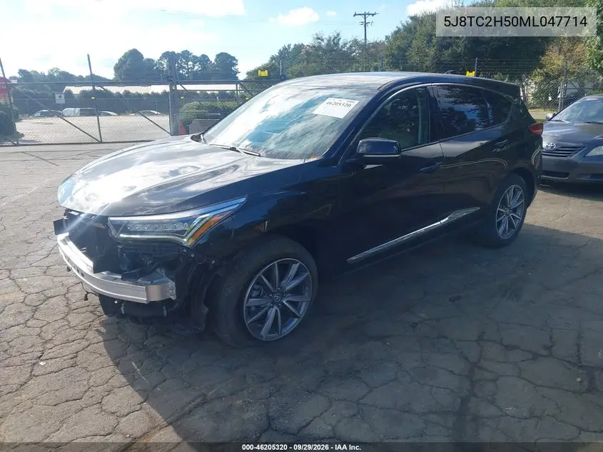 2021 ACURA RDX VIN 5J8TC2H50ML047714 — фото 2