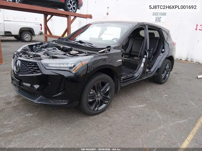 2023 ACURA RDX VIN 5J8TC2H6XPL001692 — фото 2