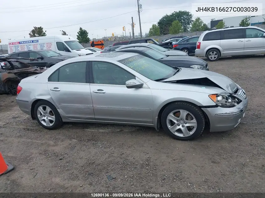 2007 ACURA RL VIN JH4KB16627C003039 — фото 13