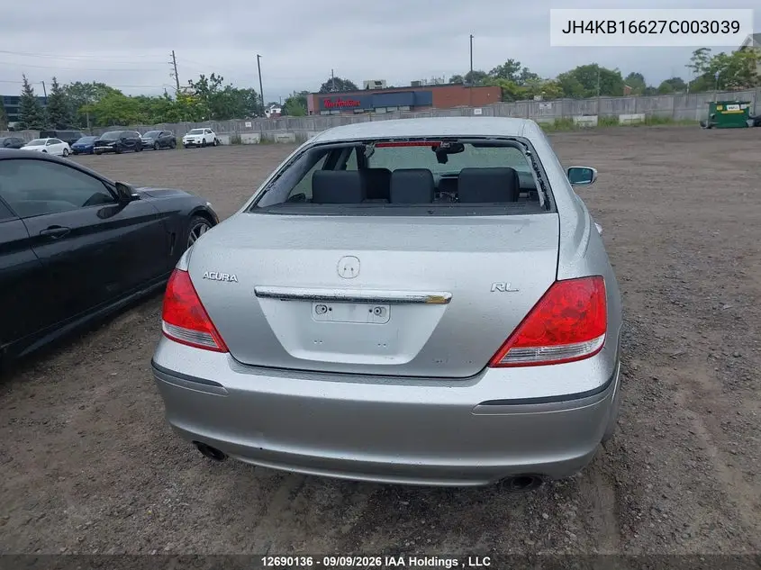 2007 ACURA RL VIN JH4KB16627C003039 — фото 16