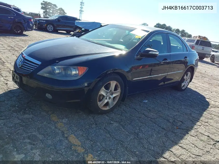 2007 ACURA RL VIN JH4KB16617C003713 — фото 2