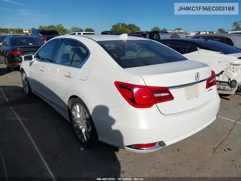 2014 ACURA RLX VIN JH4KC1F56EC003188 — фото 3