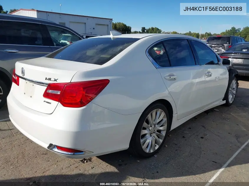2014 ACURA RLX VIN JH4KC1F56EC003188 — фото 4
