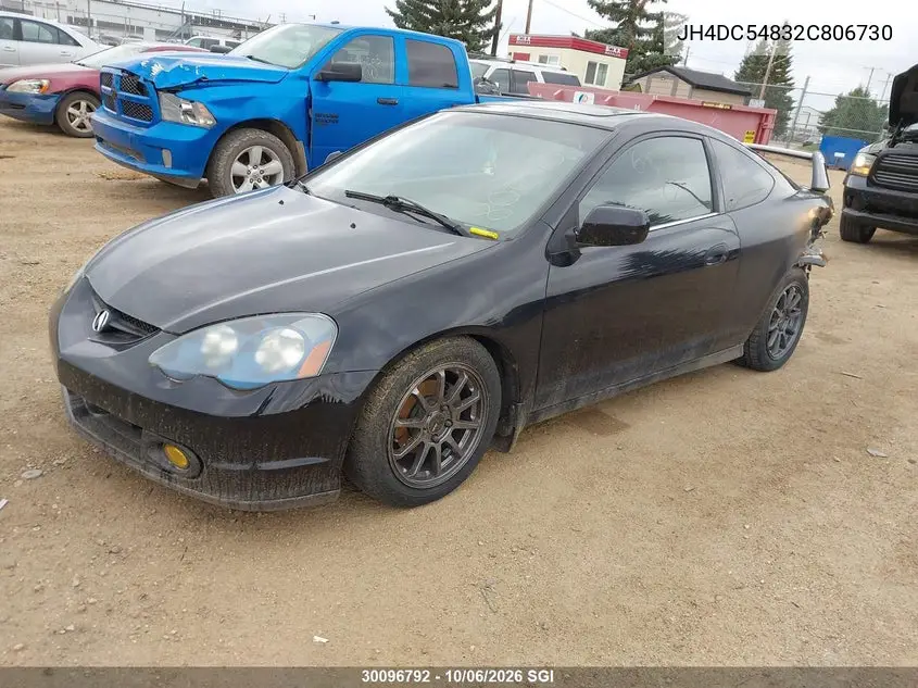 2002 ACURA RSX VIN JH4DC54832C806730 — фото 2