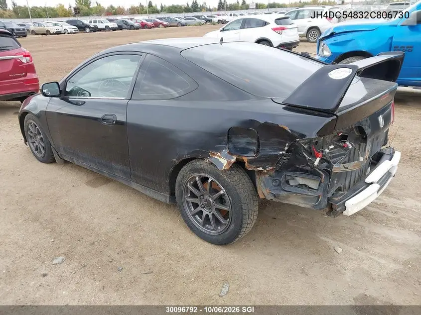2002 ACURA RSX VIN JH4DC54832C806730 — фото 3