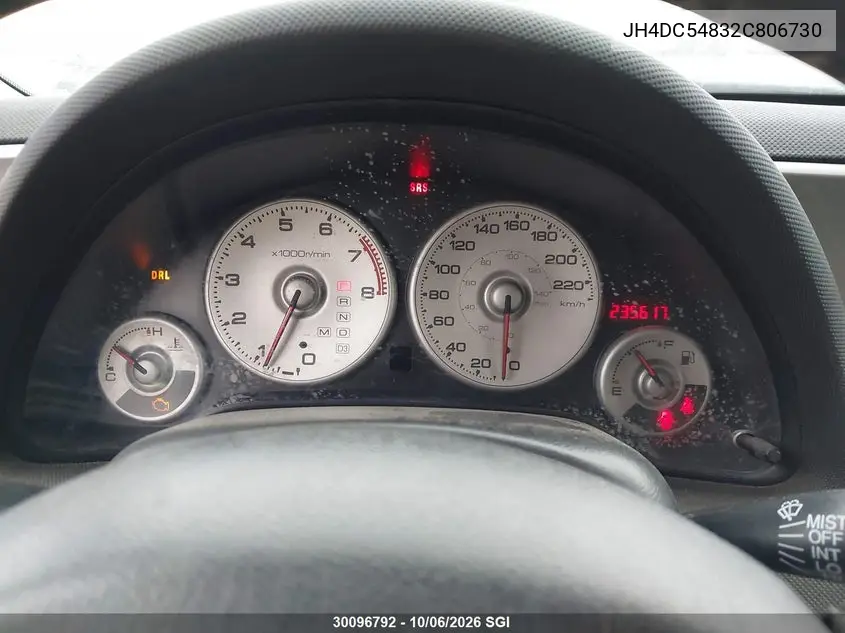 2002 ACURA RSX VIN JH4DC54832C806730 — фото 7