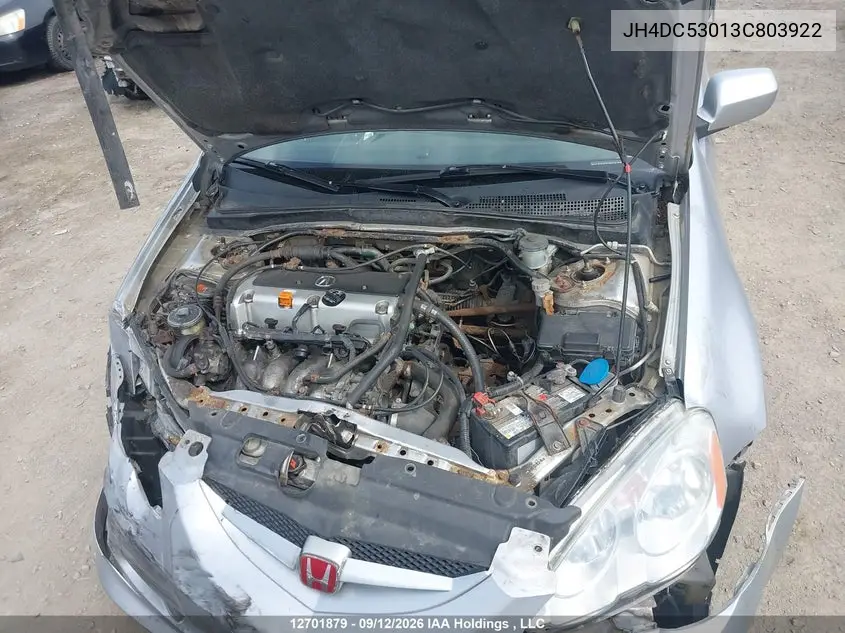 2003 ACURA RSX VIN JH4DC53013C803922 — фото 10
