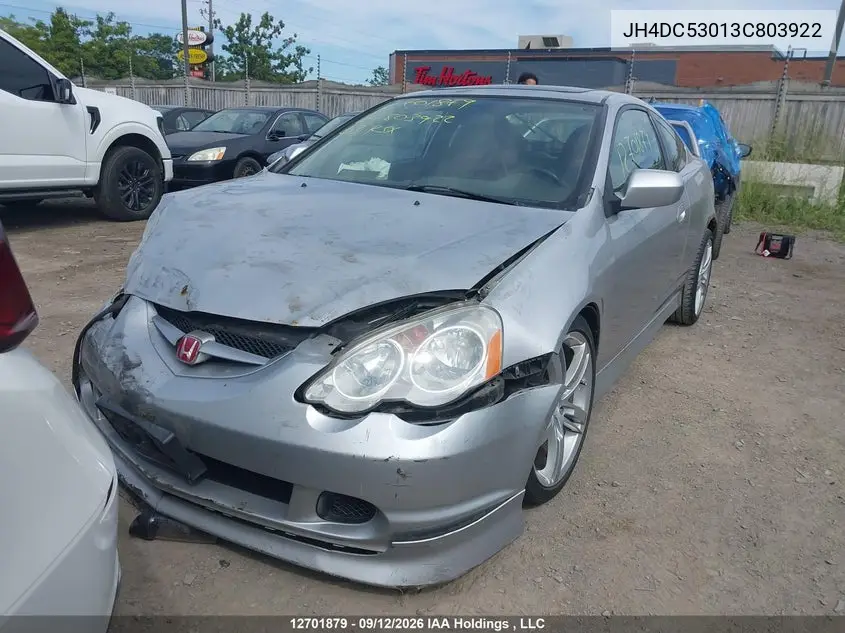 2003 ACURA RSX VIN JH4DC53013C803922 — фото 12