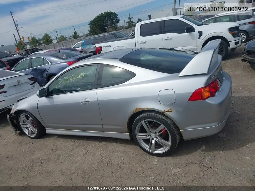 2003 ACURA RSX VIN JH4DC53013C803922 — фото 14