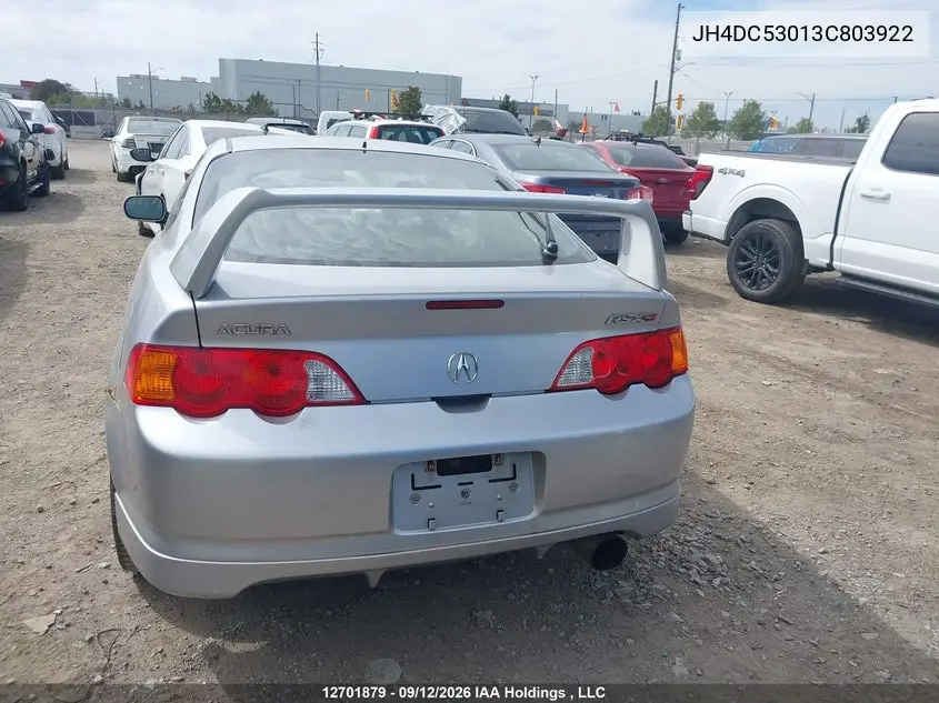 2003 ACURA RSX VIN JH4DC53013C803922 — фото 16
