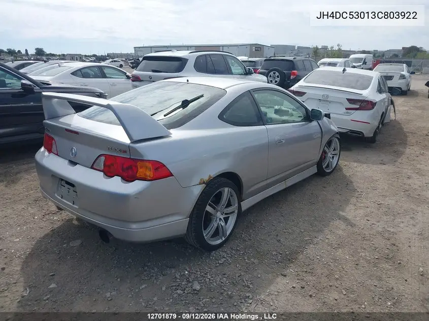 2003 ACURA RSX VIN JH4DC53013C803922 — фото 4
