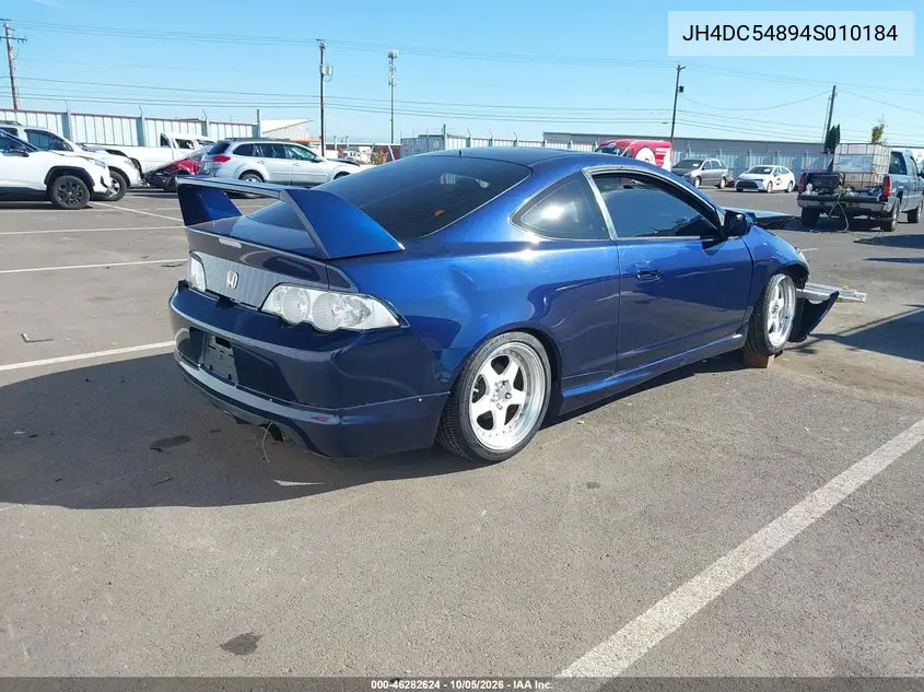 2004 ACURA RSX VIN JH4DC54894S010184 — фото 4