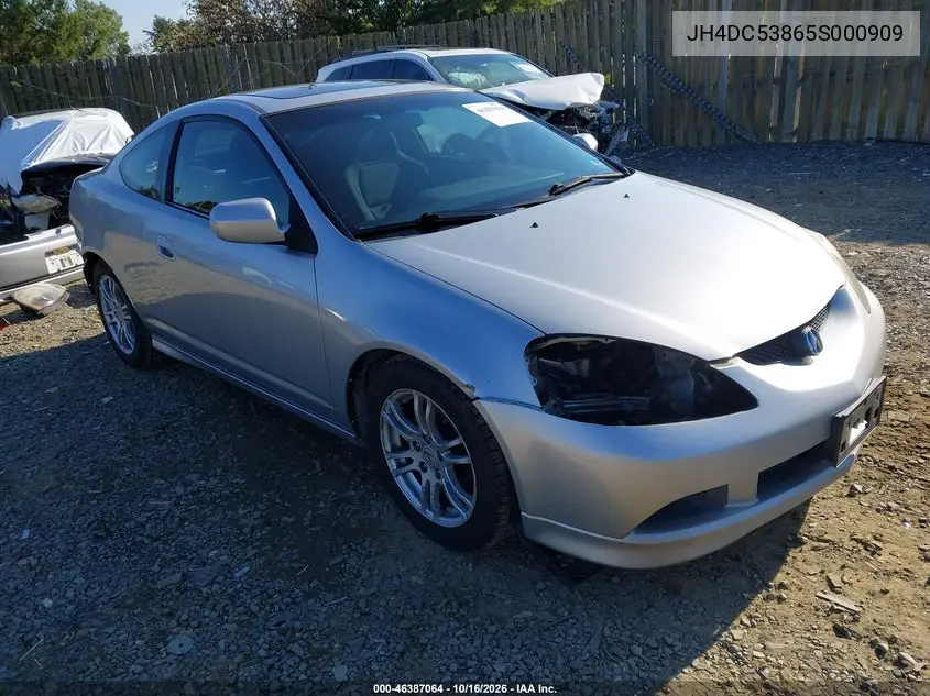 ACURA RSX 2005, VIN JH4DC53865S000909