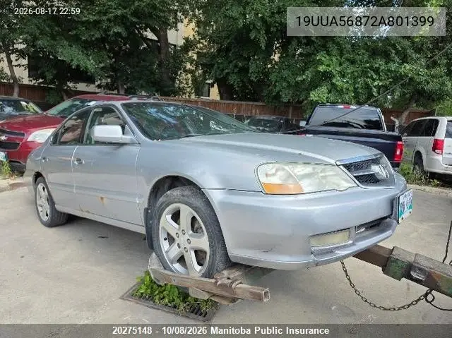 ACURA TL 2002, VIN 19UUA56872A801399