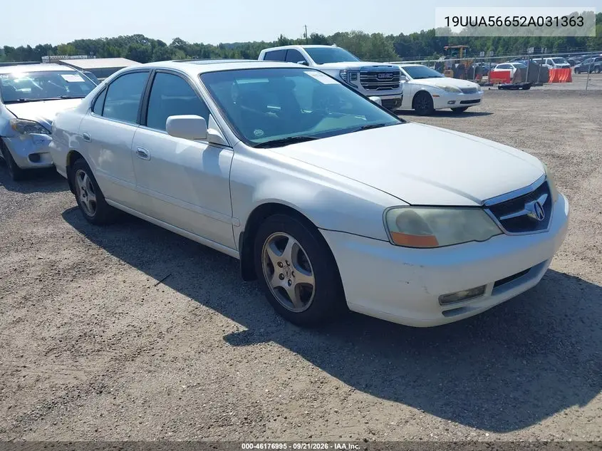 ACURA TL 2002, VIN 19UUA56652A031363