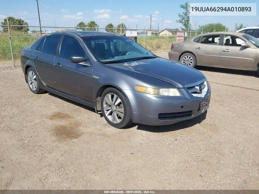 ACURA TL 2004, VIN 19UUA66294A010893