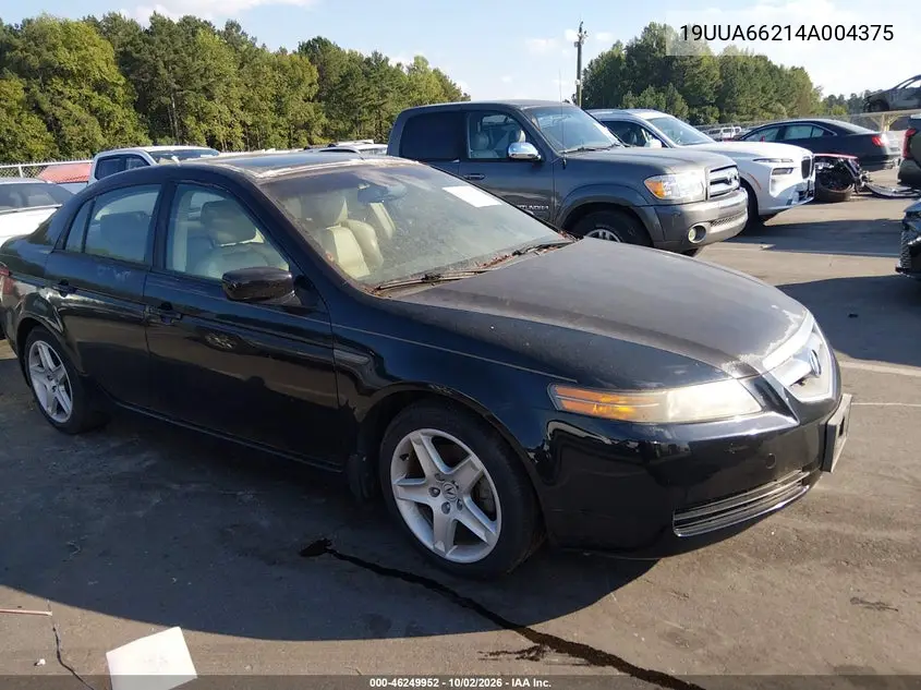 ACURA TL 2004, VIN 19UUA66214A004375