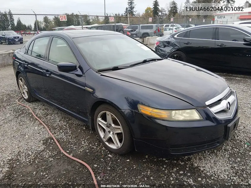 ACURA TL 2004, VIN 19UUA66204A001032