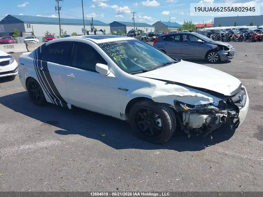 ACURA TL 2005, VIN 19UUA66255A802945