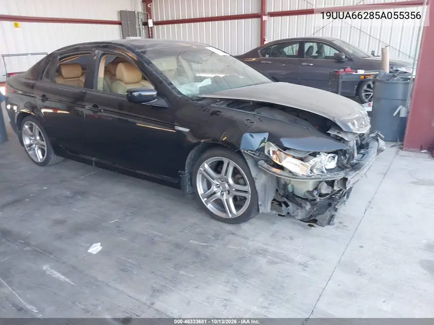 ACURA TL 2005, VIN 19UUA66285A055356
