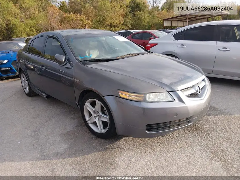 ACURA TL 2006, VIN 19UUA66286A032404