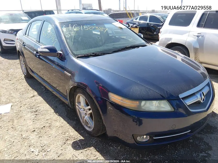 ACURA TL 2007, VIN 19UUA66277A029558