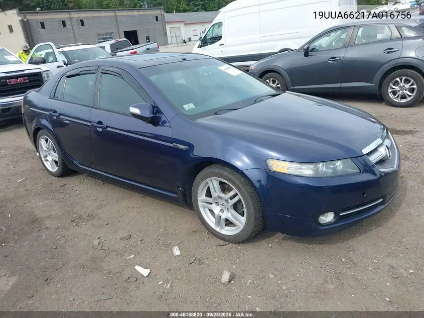 ACURA TL 2007, VIN 19UUA66217A016756