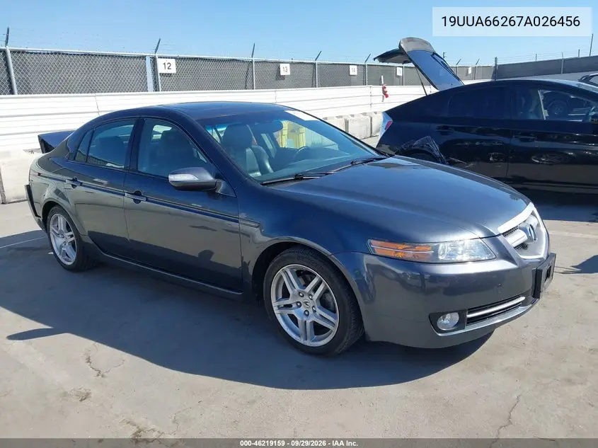 ACURA TL 2007, VIN 19UUA66267A026456