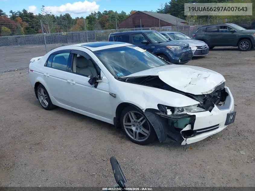 ACURA TL 2007, VIN 19UUA66297A007643