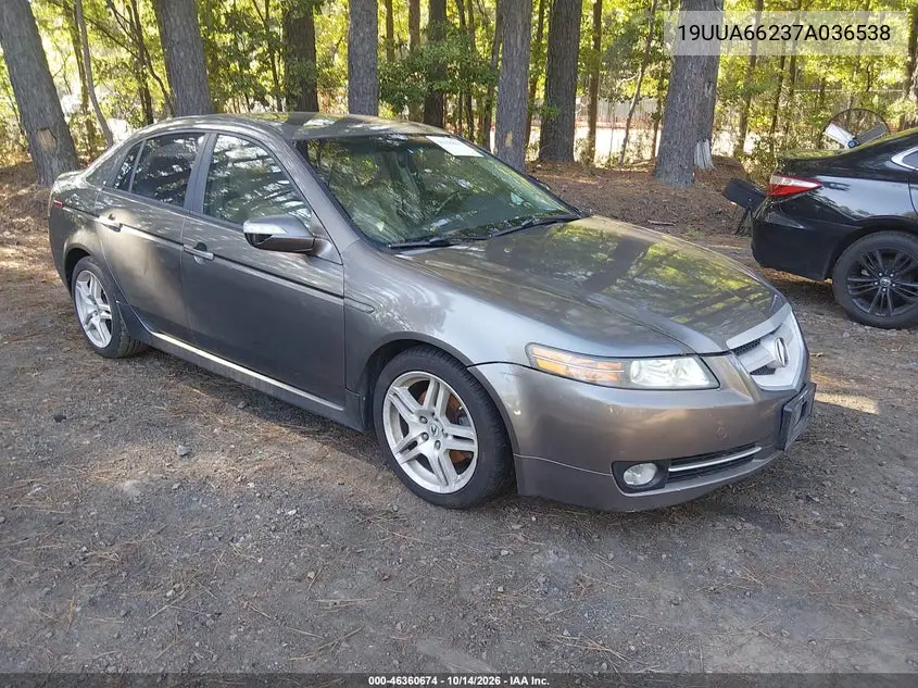 ACURA TL 2007, VIN 19UUA66237A036538