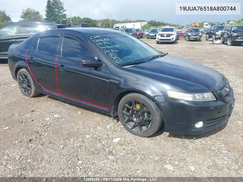 ACURA TL 2008, VIN 19UUA76518A800744