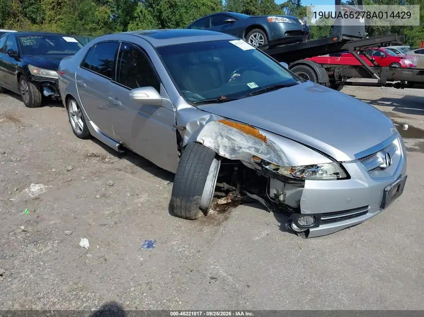 ACURA TL 2008, VIN 19UUA66278A014429