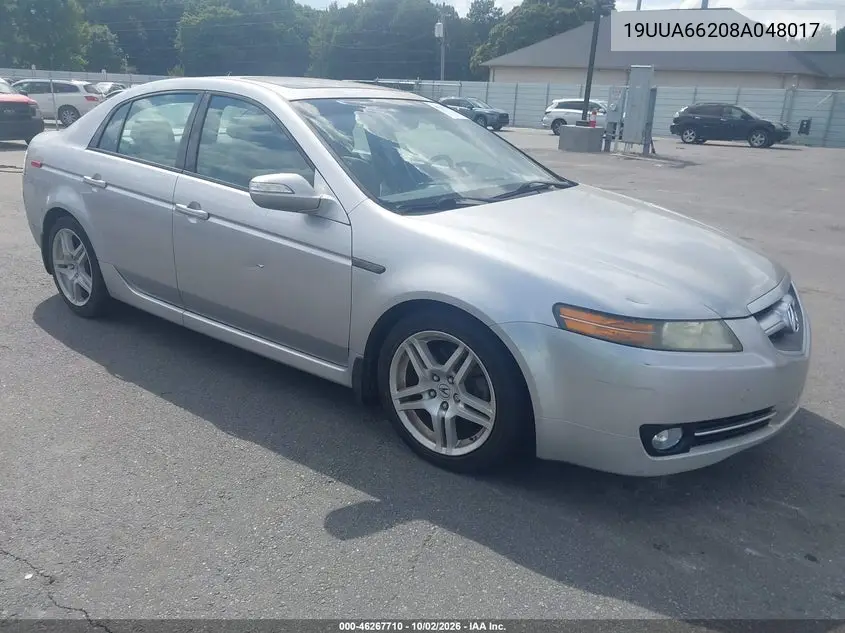 ACURA TL 2008, VIN 19UUA66208A048017