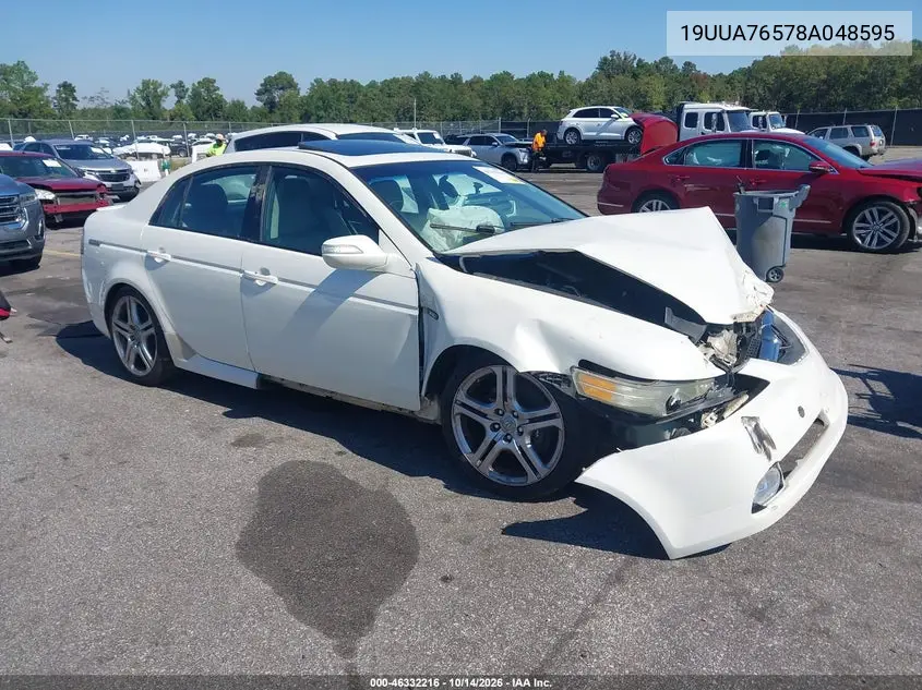 ACURA TL 2008, VIN 19UUA76578A048595