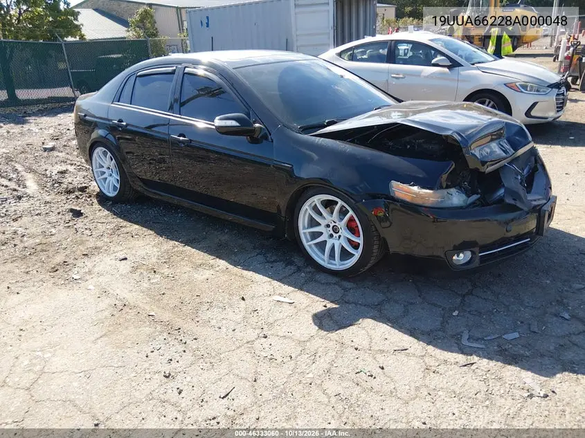 ACURA TL 2008, VIN 19UUA66228A000048