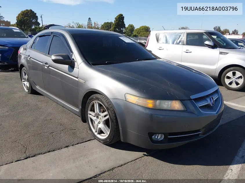 ACURA TL 2008, VIN 19UUA66218A003796