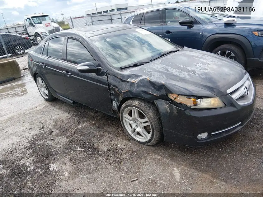 ACURA TL 2008, VIN 19UUA66298A031166