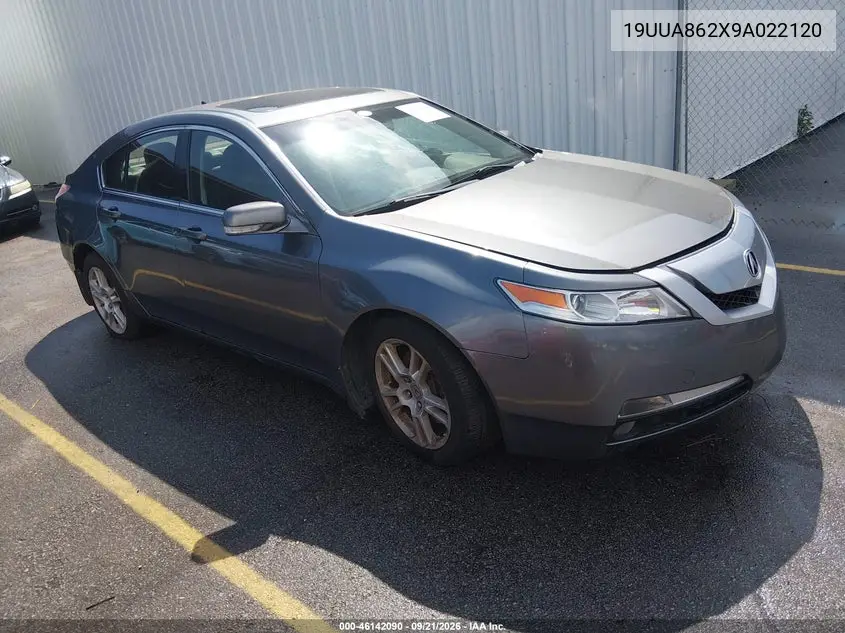 ACURA TL 2009, VIN 19UUA862X9A022120