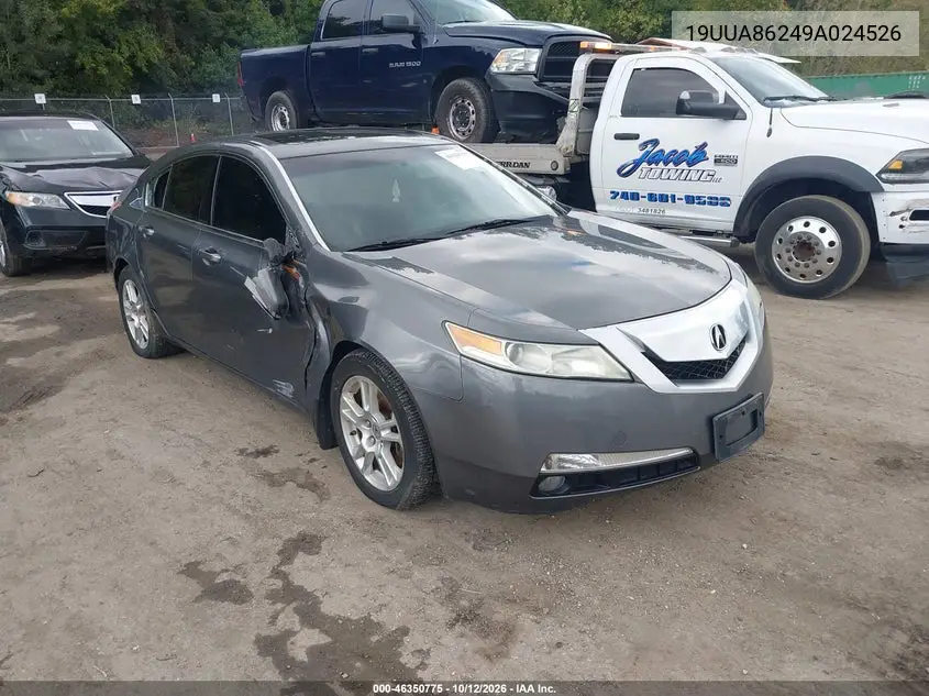 ACURA TL 2009, VIN 19UUA86249A024526