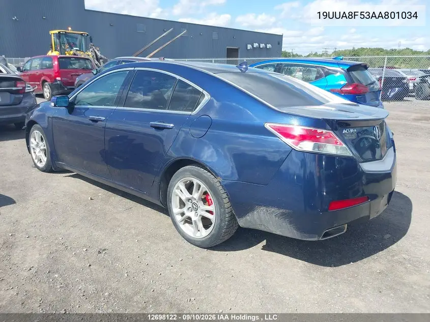 2010 ACURA TL VIN 19UUA8F53AA801034 — фото 3