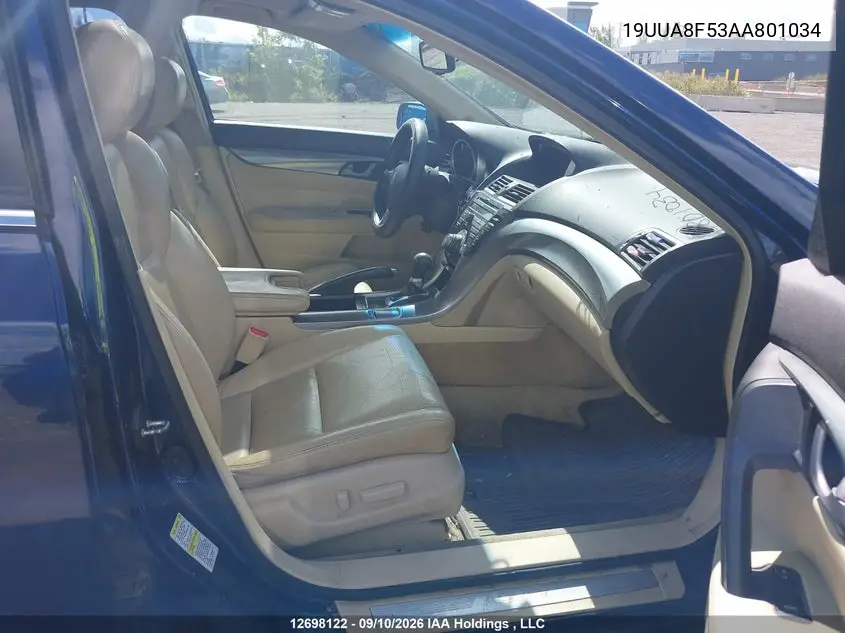 2010 ACURA TL VIN 19UUA8F53AA801034 — фото 5