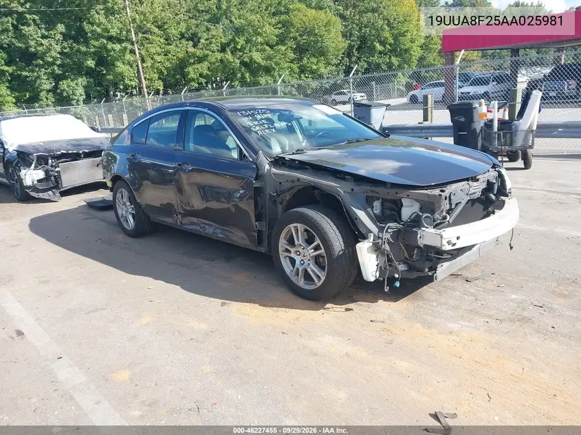 ACURA TL 2010, VIN 19UUA8F25AA025981