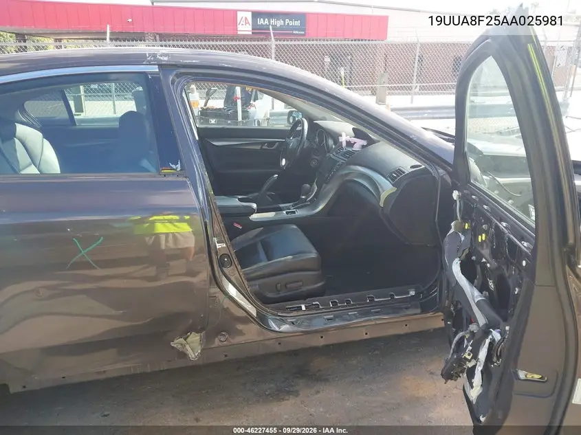 2010 ACURA TL VIN 19UUA8F25AA025981 — фото 5