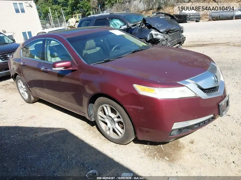 ACURA TL 2010, VIN 19UUA8F54AA010494