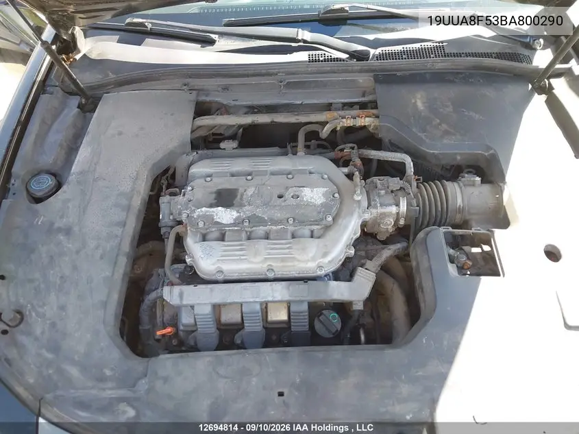 2011 ACURA TL VIN 19UUA8F53BA800290 — фото 10