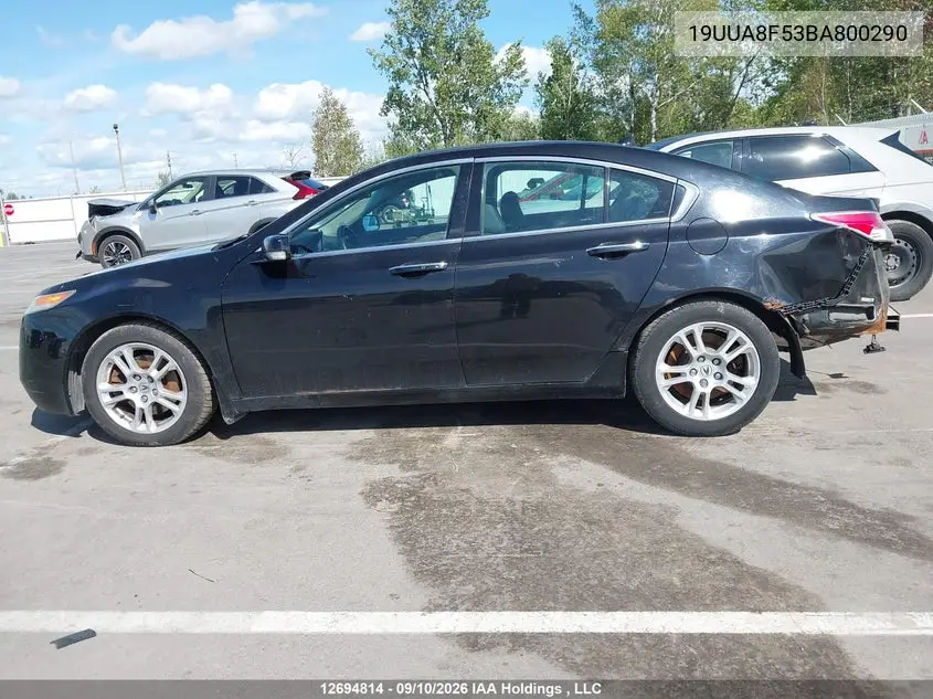 2011 ACURA TL VIN 19UUA8F53BA800290 — фото 15