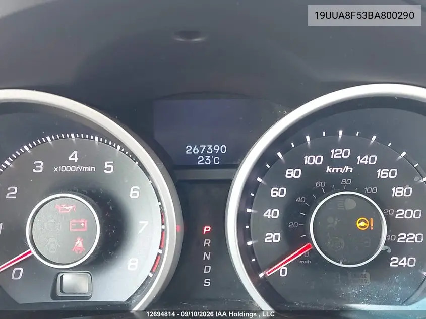 2011 ACURA TL VIN 19UUA8F53BA800290 — фото 16