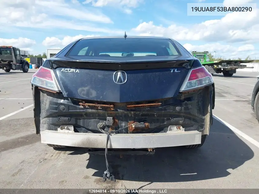 2011 ACURA TL VIN 19UUA8F53BA800290 — фото 17