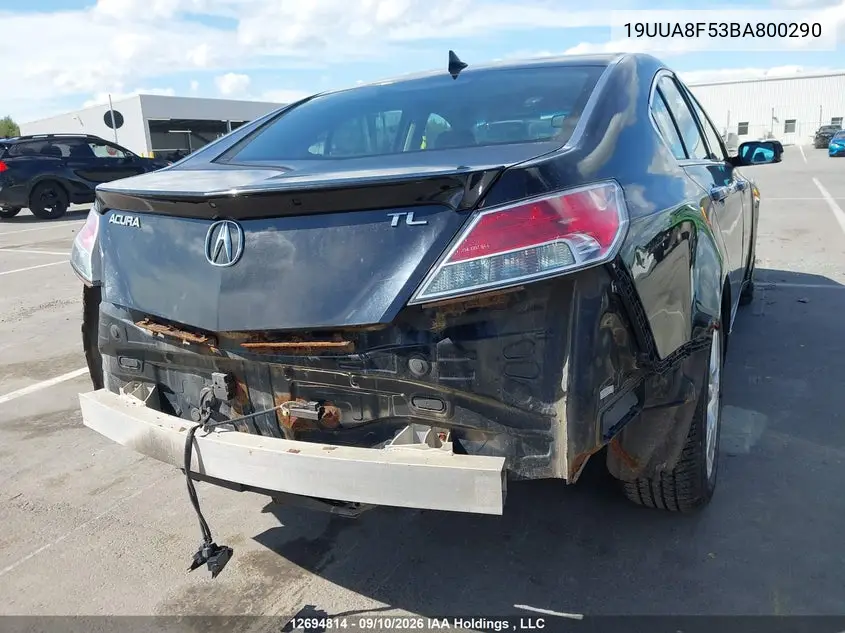2011 ACURA TL VIN 19UUA8F53BA800290 — фото 4